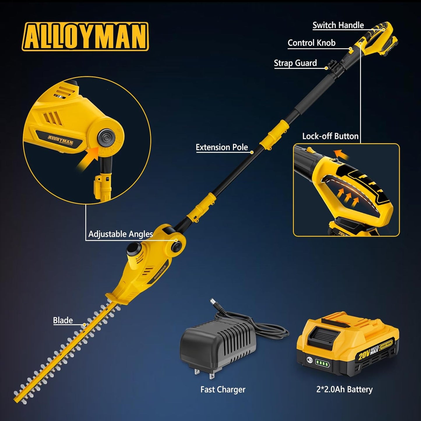 20V MAX Pole Hedge Trimmer