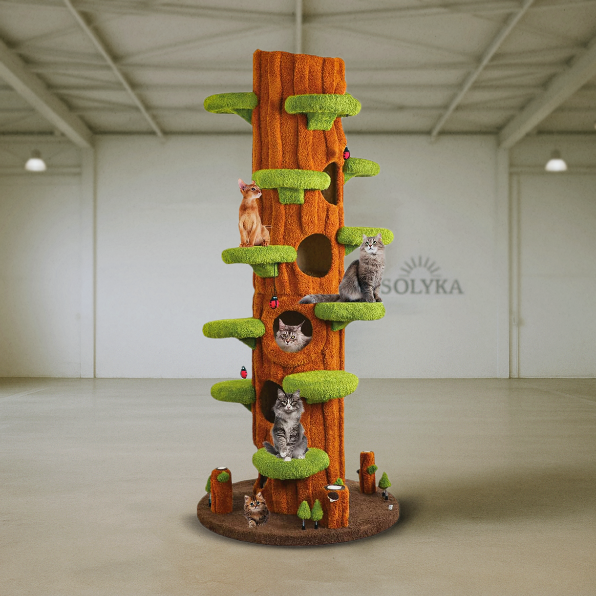 Feline Paradise - Cat Climbing Tree