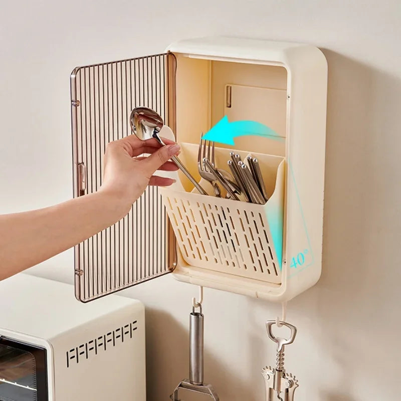 Wall Mounted Kitchen Utensils Box