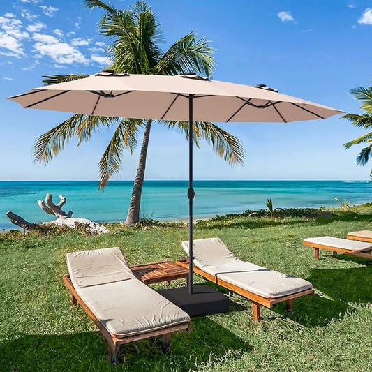 LumiYard | Triple Umbrella with Lights & Stand