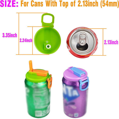 Spill-Free Soda Can Lids