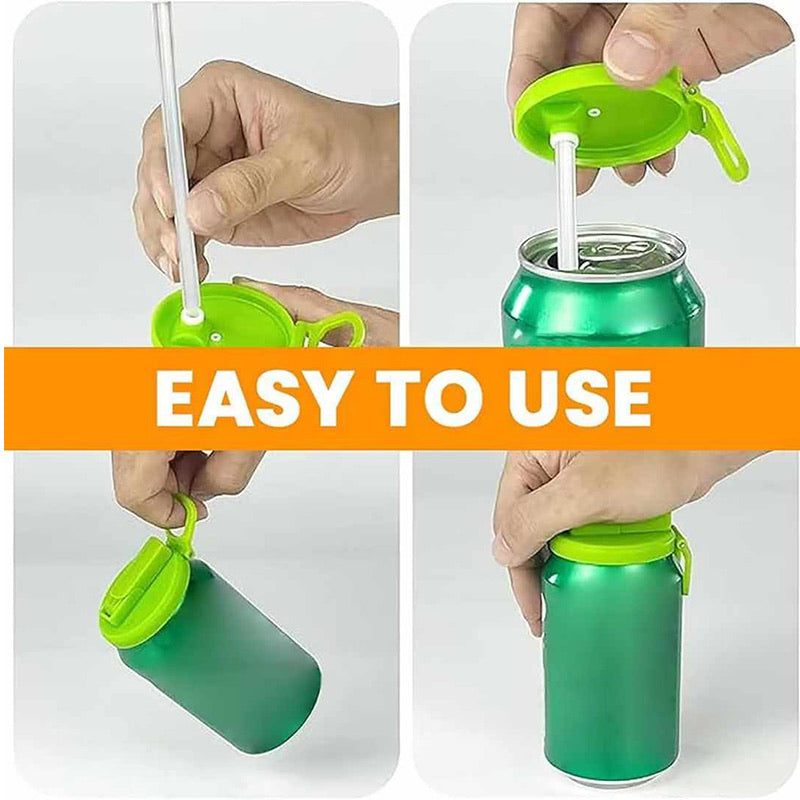 Spill-Free Soda Can Lids